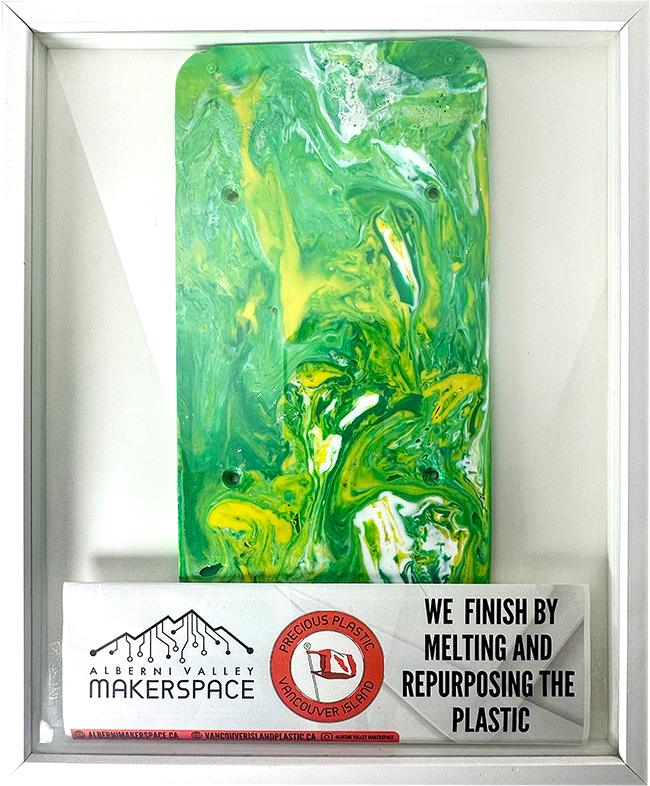 Plastic product "bench seat" made from recycled plastidc